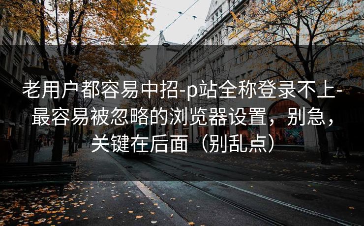 老用户都容易中招-p站全称登录不上-最容易被忽略的浏览器设置，别急，关键在后面（别乱点）
